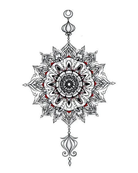 Conception de tatouage mettant en avant des mandalas pour la paix intérieure et le calme