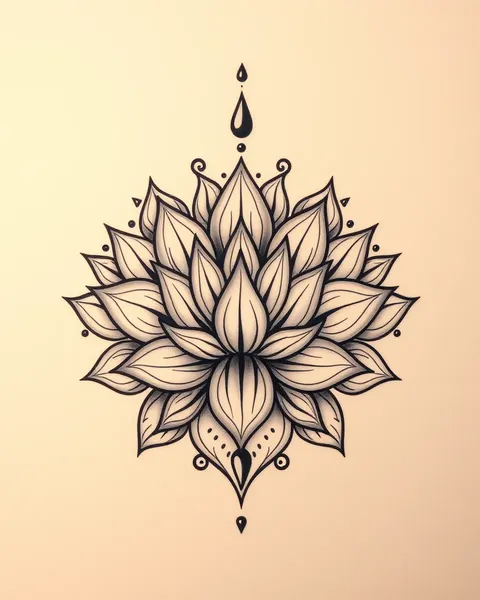 Conception de tatouages de fleur de lotus mandala magnifiques