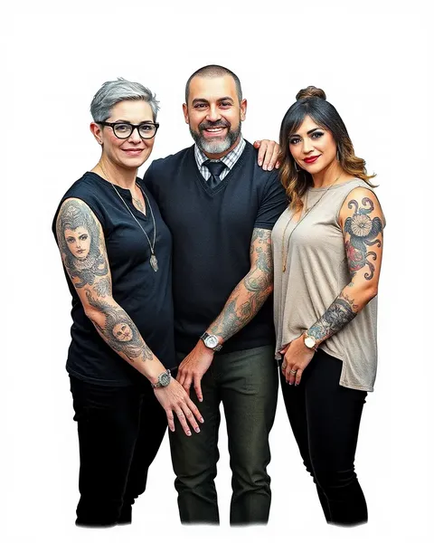 Conception de tatouages pour un lien familial entre hommes