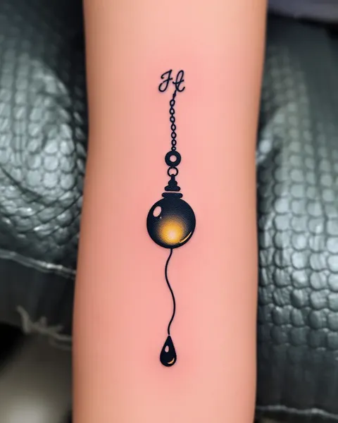 Conception unique de tatouage perle noire