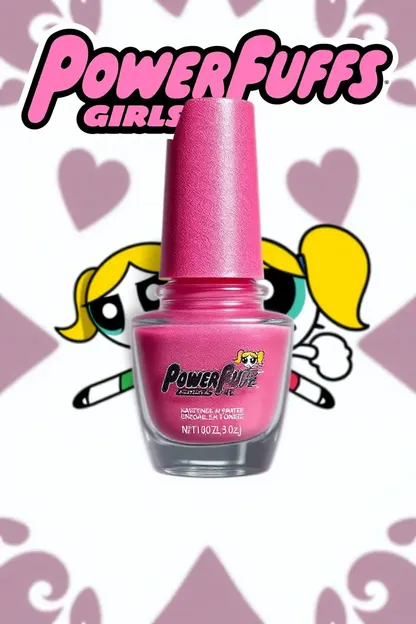 Conceptions de Vernis à Ongles Uniques des Filles Powerpuff