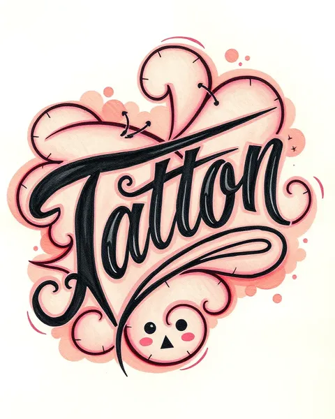 Conceptions de lettres de tatouage uniques pour l'art du genou