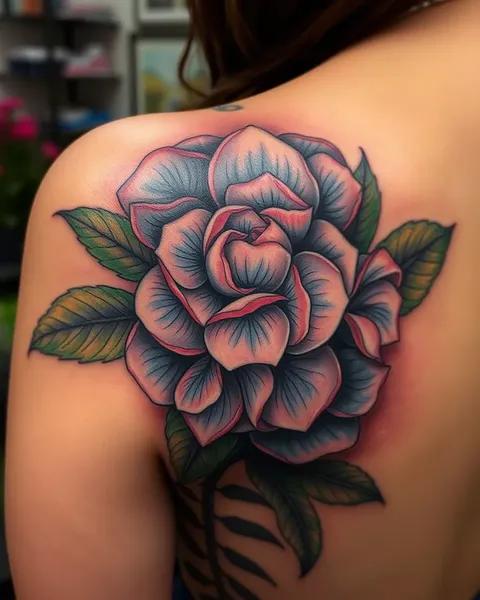 Conceptions de tatouage d'hydrangea pour la poitrine et le dos des hommes