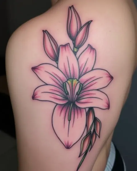 Conceptions de tatouages de lily pour les corps des femmes