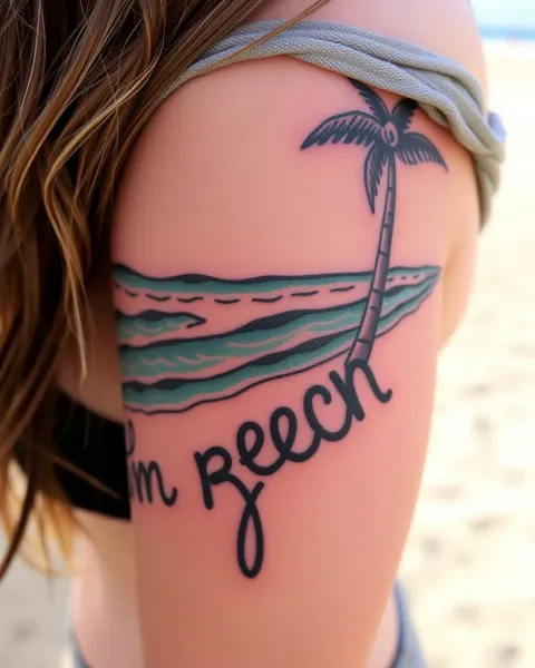 Conceptions de tatouages de plage pour les amateurs de fun en été