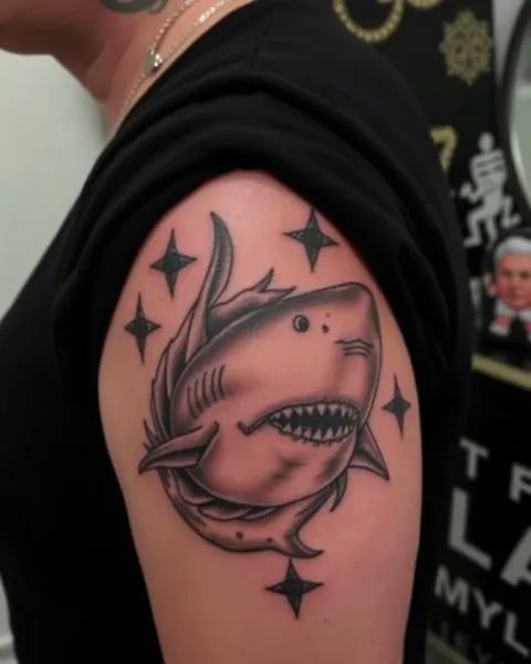 Conceptions de tatouages de requin gris et noir pour un look édgé