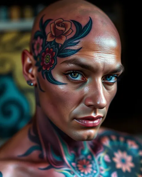 Conceptions de tatouages pour la peau sombre avec des options colorées