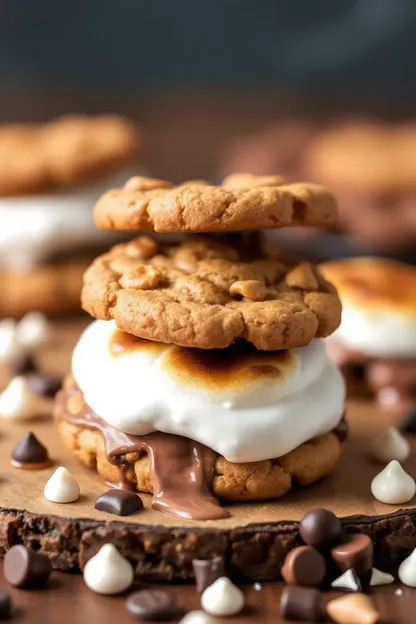 Cookies aux s'mores de la Scouts de Girl pour la chaleur d'hiver