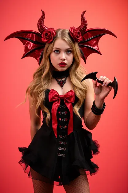 Costume de diable pour fille pour une fête d'Halloween