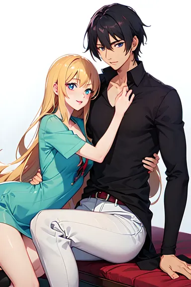 Couple anime : illustration de dessin de couple anime