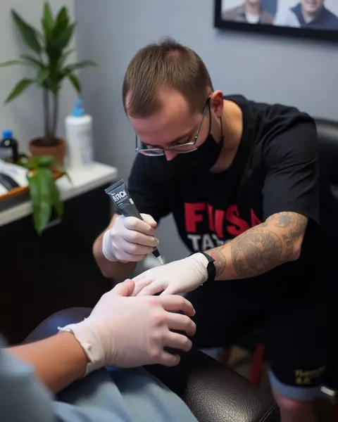 Crème anesthésique pour le processus de guérison des tatouages