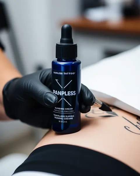 Crème anesthésique pour tatouage sans douleur