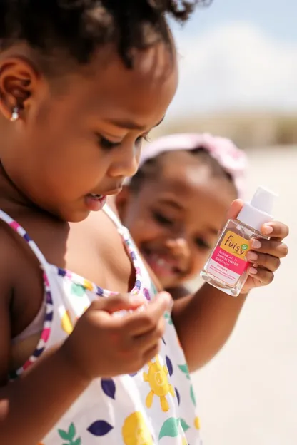 Crème solaire pour les enfants noirs, sécurité pour les filles