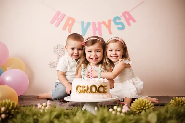 Célébration d'Anniversaire Joyeux avec Super Images de la Gourmande Grâce