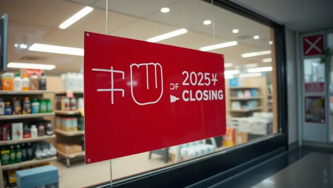 Date de fermeture du magasin fixée pour 2025