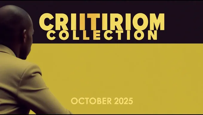 Date de sortie de la Collection Criterion en octobre 2025 annoncée