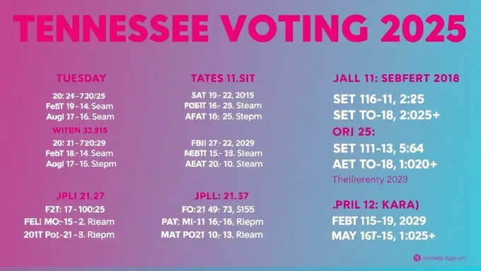 Dates de scrutin en Tennessee 2025 officiellement annoncées