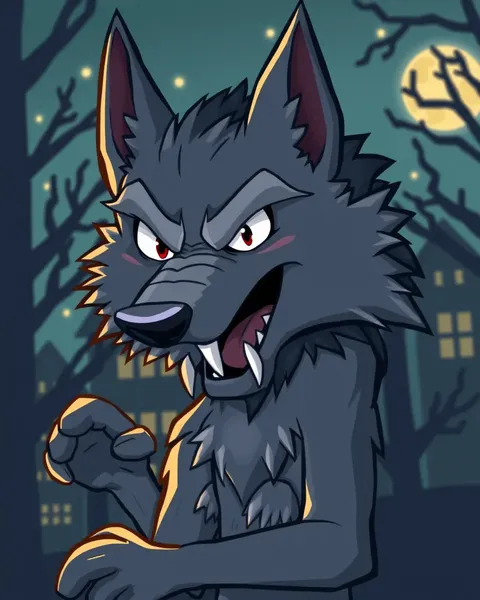 Des dessins de loup-garou cartoon : des loup-garous cartoon