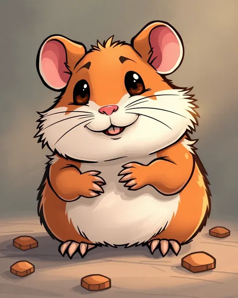 Des images d'hamsters de cartoon adorables pour partager