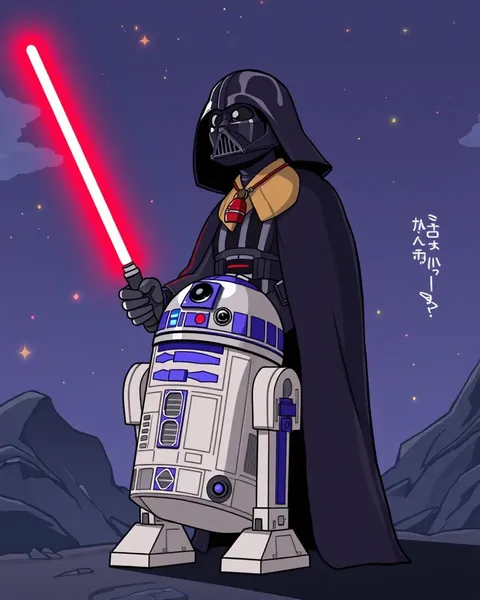 Des images de Star Wars en style de cartoon coloré