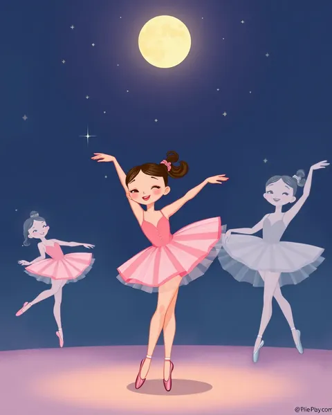 Des images de ballerine cartoon : illustrations whimsicales de princesse dansante