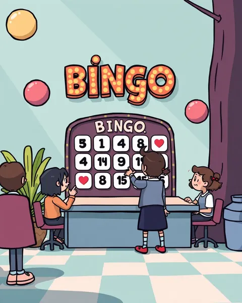 Des images de bingo en cartoon avec des illustrations whimsicales