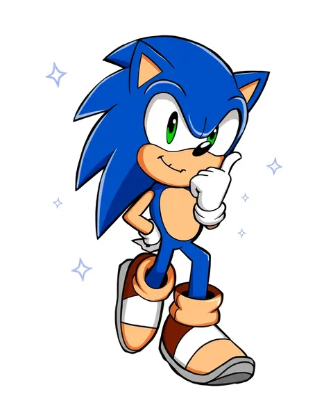 Des images de cartoon de Sonic en style coloré