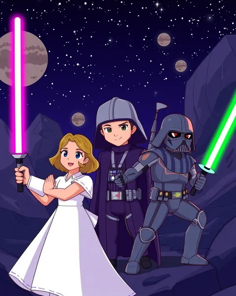 Des images de cartoon de Star Wars pour les jeunes fans