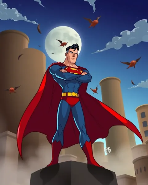 Des images de cartoon de Superman en haute définition