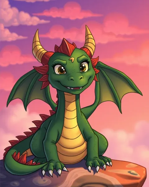 Des images de cartoon de dragons pour le divertissement des enfants