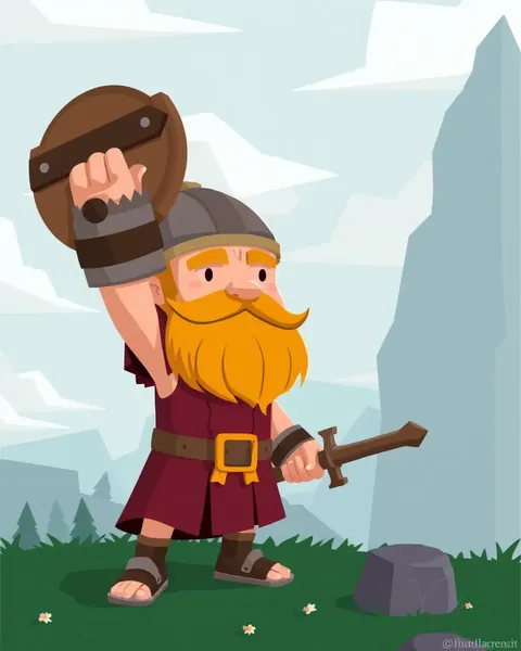 Des images de cartoon des Vikings et des illustrations