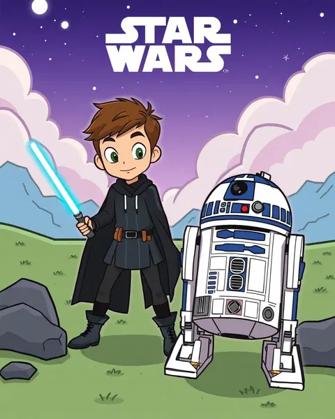 Des images de cartoons de Star Wars pour les fans de cinéma jeunes