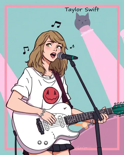 Des images de cartoons de Taylor Swift pour utilisation en ligne