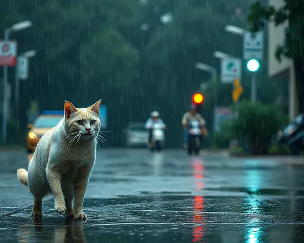 Des images de chats et de chiens qui tombent du ciel