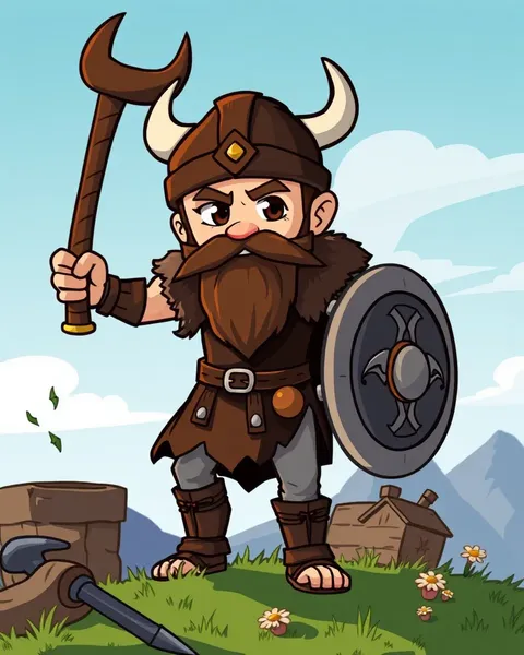 Des images de guerriers vikings de cartoon