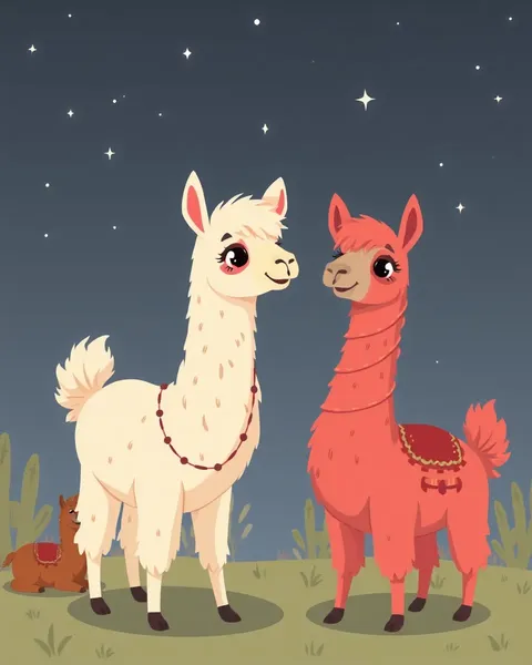 Des images de llamas cartoon : illustrations de llama cartoon