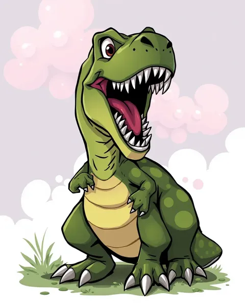 Des images de trex de cartoon pour des fins d'annonce et de marketing