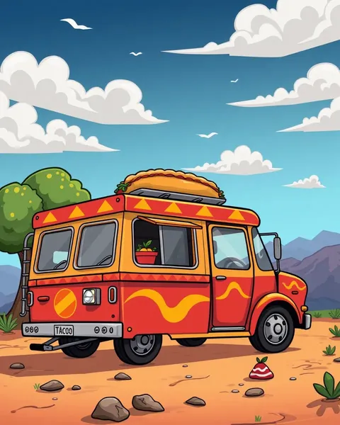 Des images de trucks de tacos de cartoons mignons pour l'inspiration