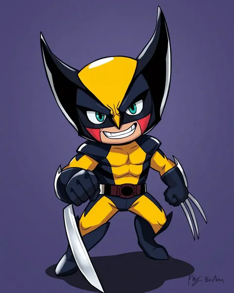 Des images de wolverine de cartoon montrant l'origine super-héroïque de wolverine