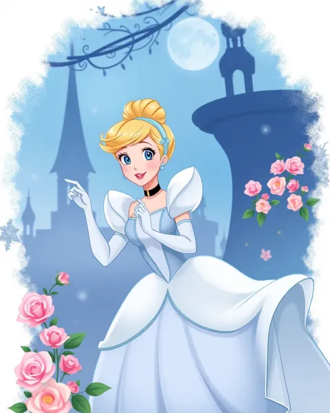 Des images mignonnes de cendrillon de cartoon