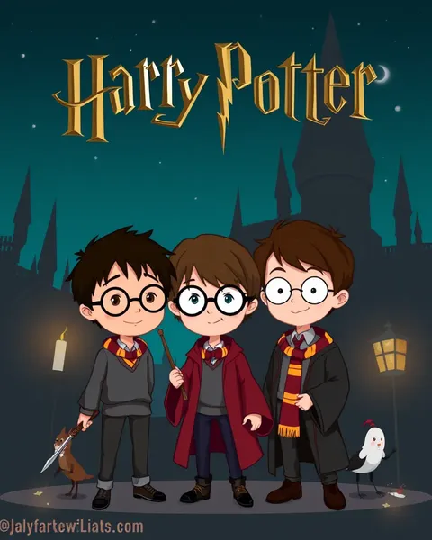 Des photos de personnages de cartoon de Harry Potter