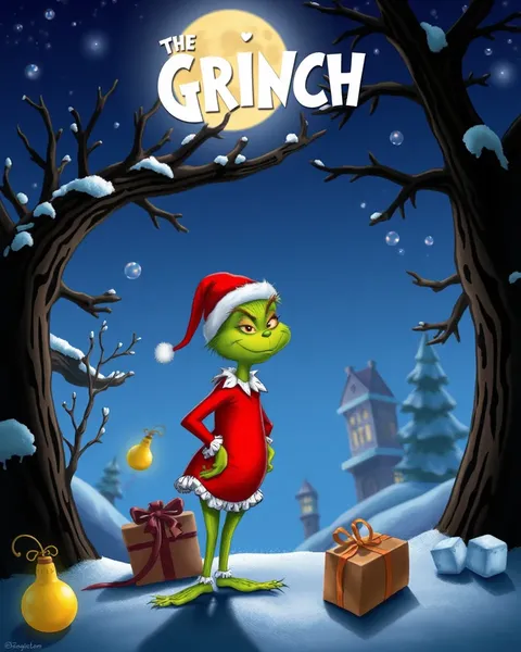 Des portraits de cartoon de l'univers de Grinch