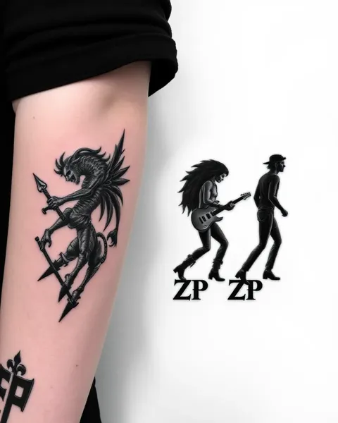 Des tatouages de Led Zeppelin : encre avec enthousiasme zélé