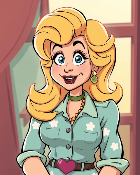 Description d'image de cartoon de Dolly Parton non disponible