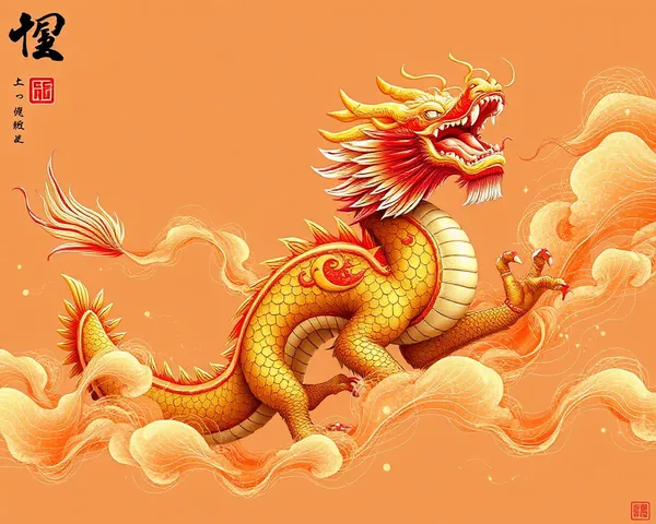 Description de l'image de Png de l'art du dragon chinois