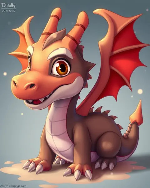 Description de l'image de dragon de cartoon