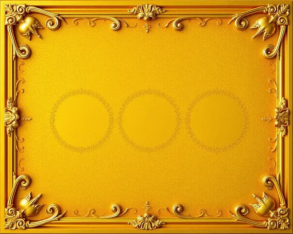 Dessin de bordure d'or PNG