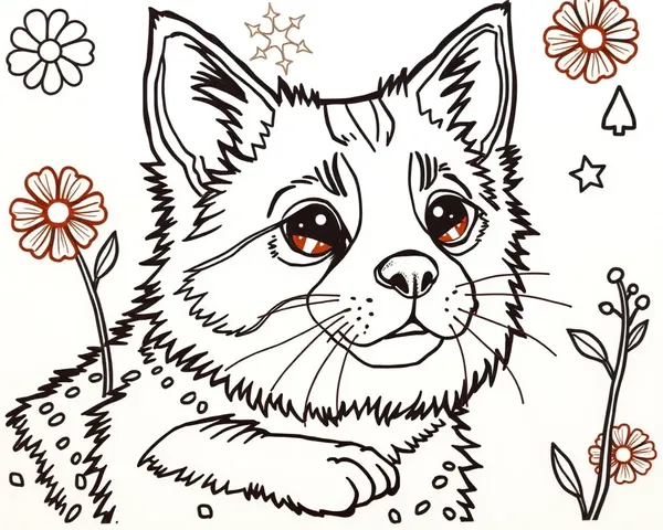 Dessins coloriés de Chien et Chat