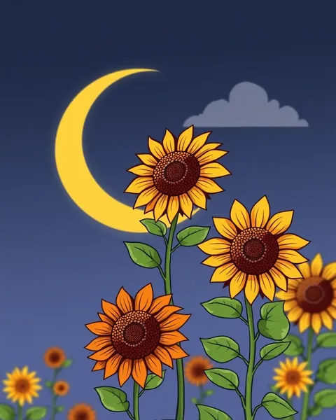 Dessins d'animation éclatants de fleurs de soleil pour tous les âges