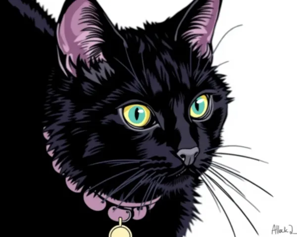 Dessins de chats noirs pour enfants